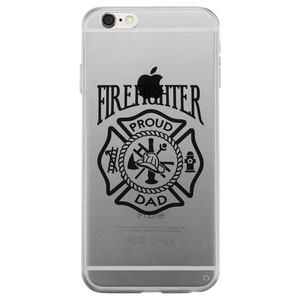 Firefighter Dad Clear Case Strong-Minded Caring Blessed Dad Gift