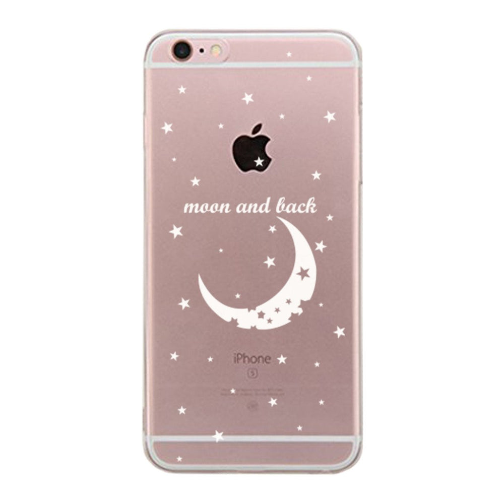The Moon And Back Couple Clear Phone Case - Right
