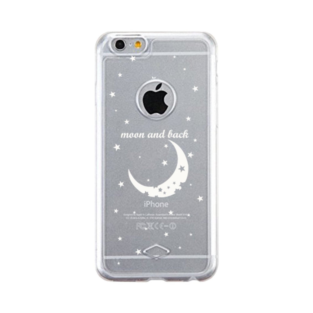 The Moon And Back Couple Clear Phone Case - Right