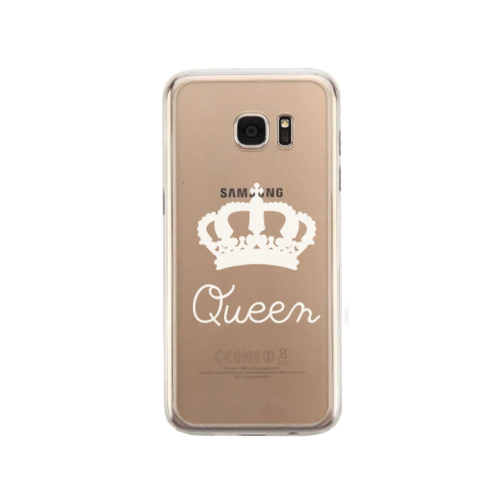 Queen Couple Matching Phone Case Cute Clear Phonecase