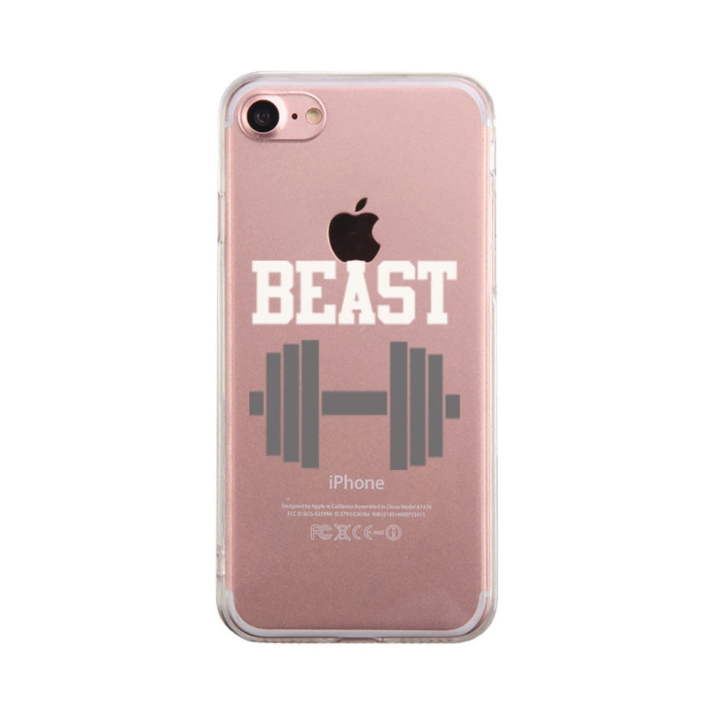 Beast Couple Matching Phone Case Cute Clear Phonecase