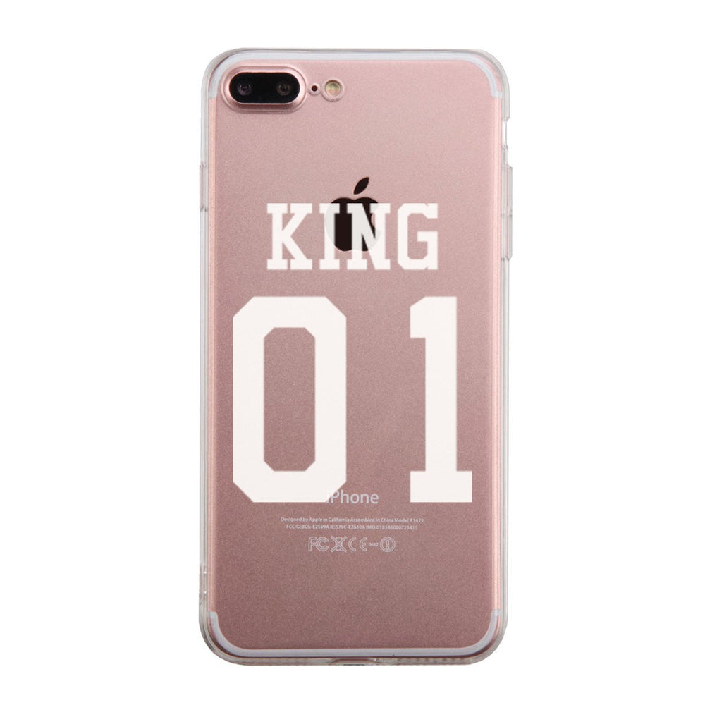 King01 Couple Matching Phone Case Cute Clear Phonecase