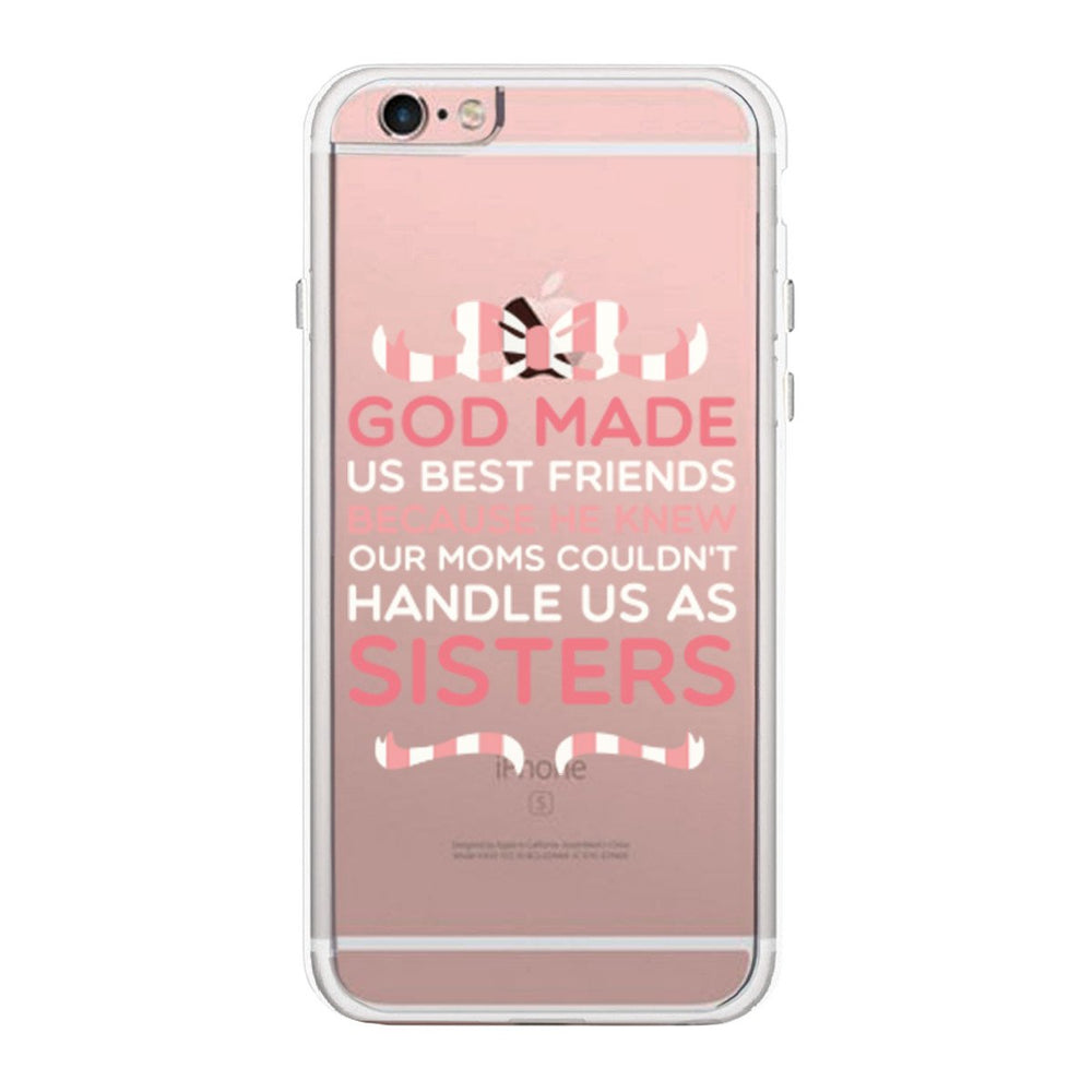 God Made Us Pink BFF Phone Case Cute Clear Phonecase