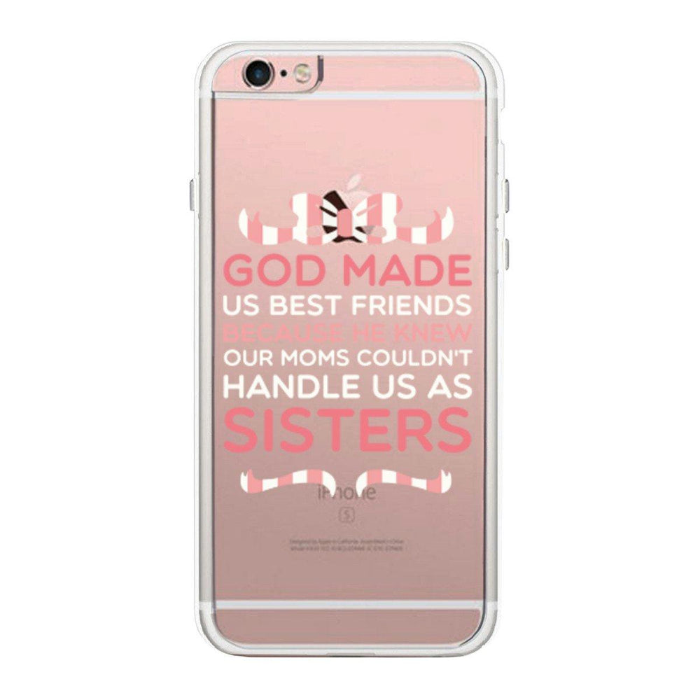 God Made Us Pink BFF Phone Case Cute Clear Phonecase