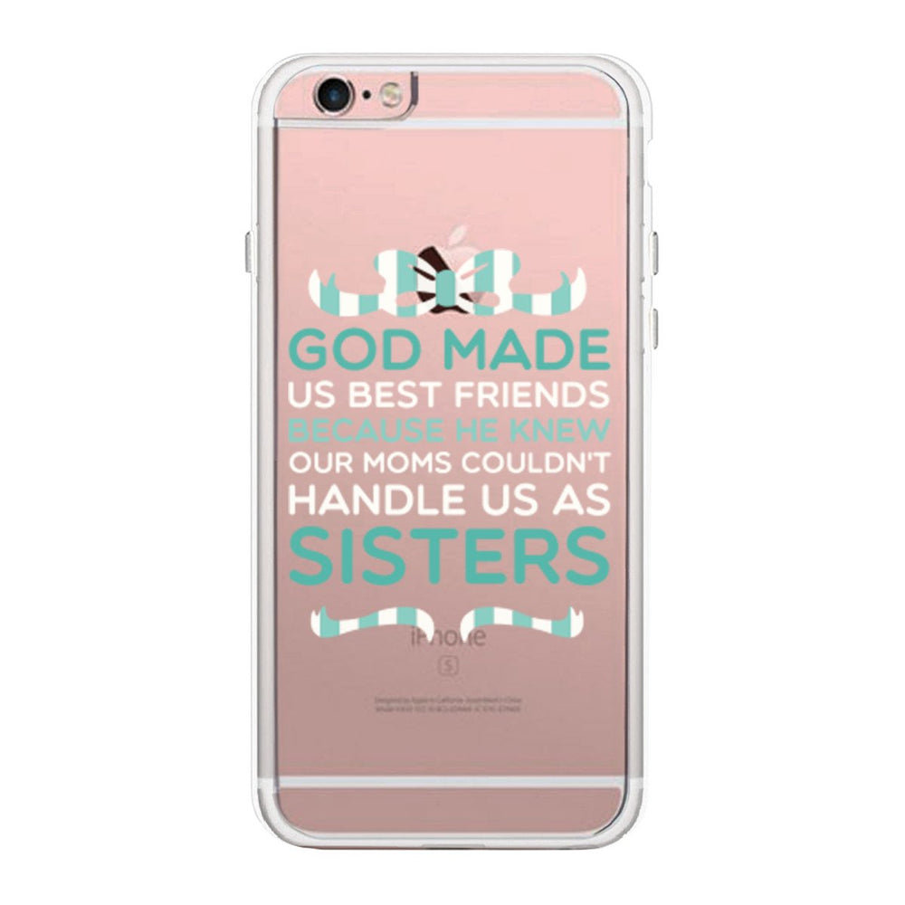 God Made Us Mint BFF Phone Case Cute Clear Phonecase