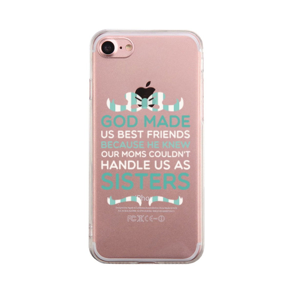 God Made Us Mint BFF Phone Case Cute Clear Phonecase