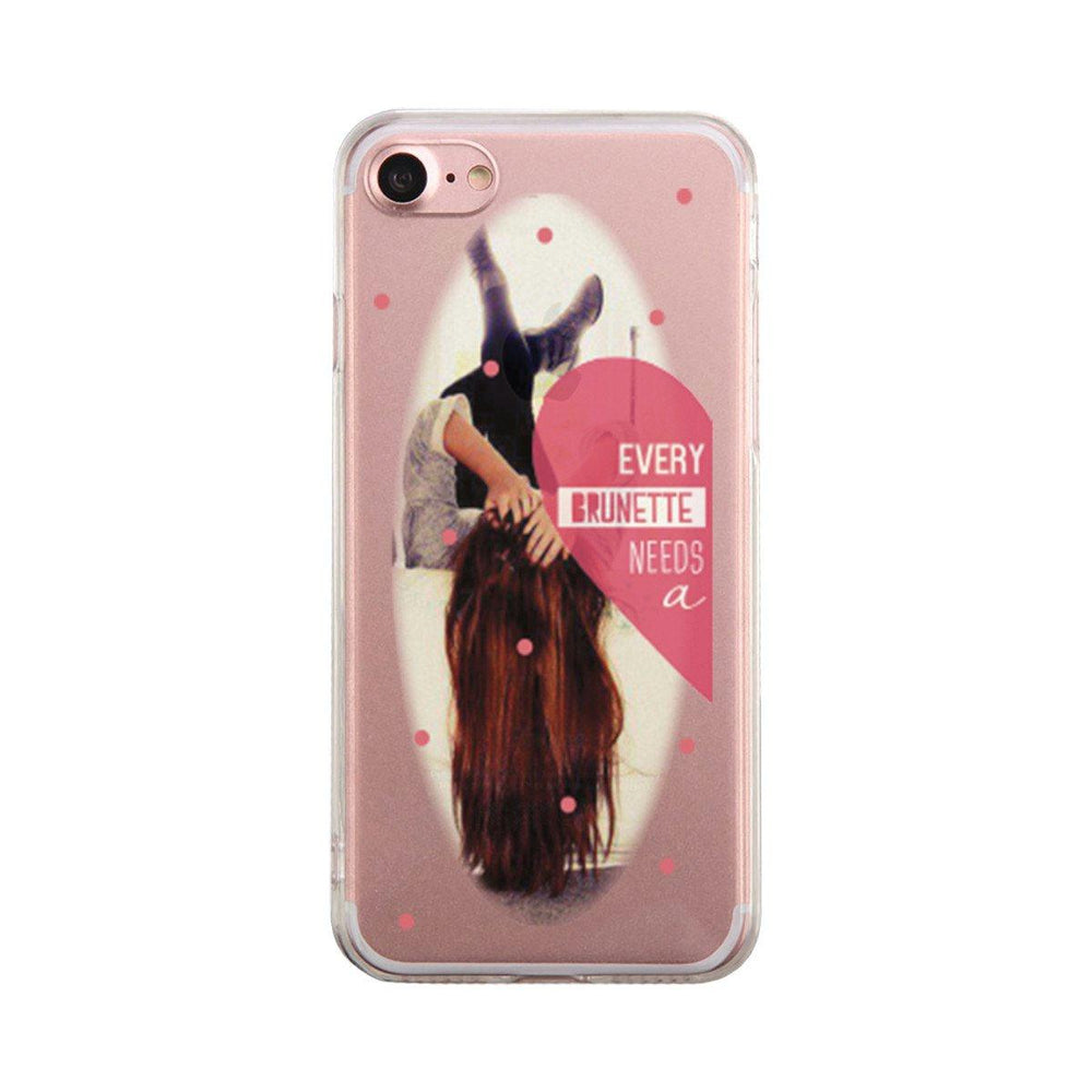 Brunette Best Friend Phone Case Cute Clear Phonecase