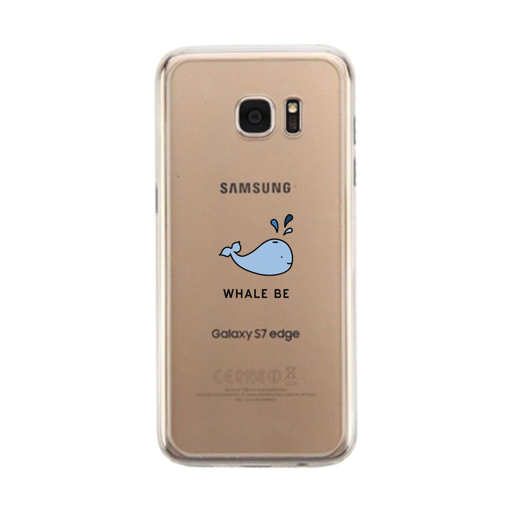 Whale Be Friends Forever Light Blue Clear Phone Case