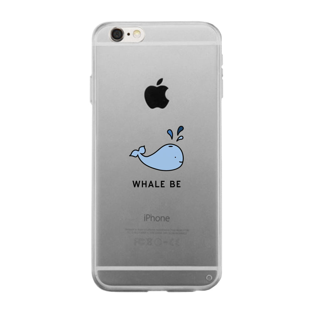 Whale Be Friends Forever Light Blue Clear Phone Case
