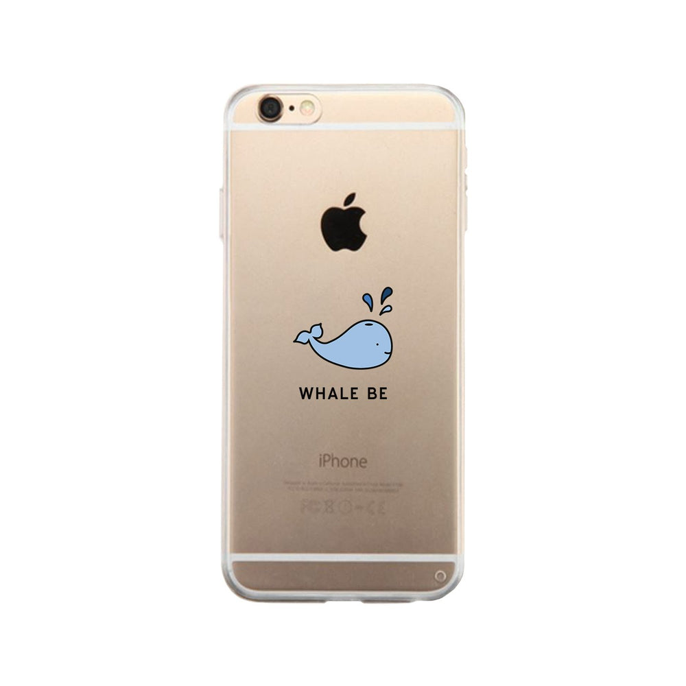 Whale Be Friends Forever Light Blue Clear Phone Case