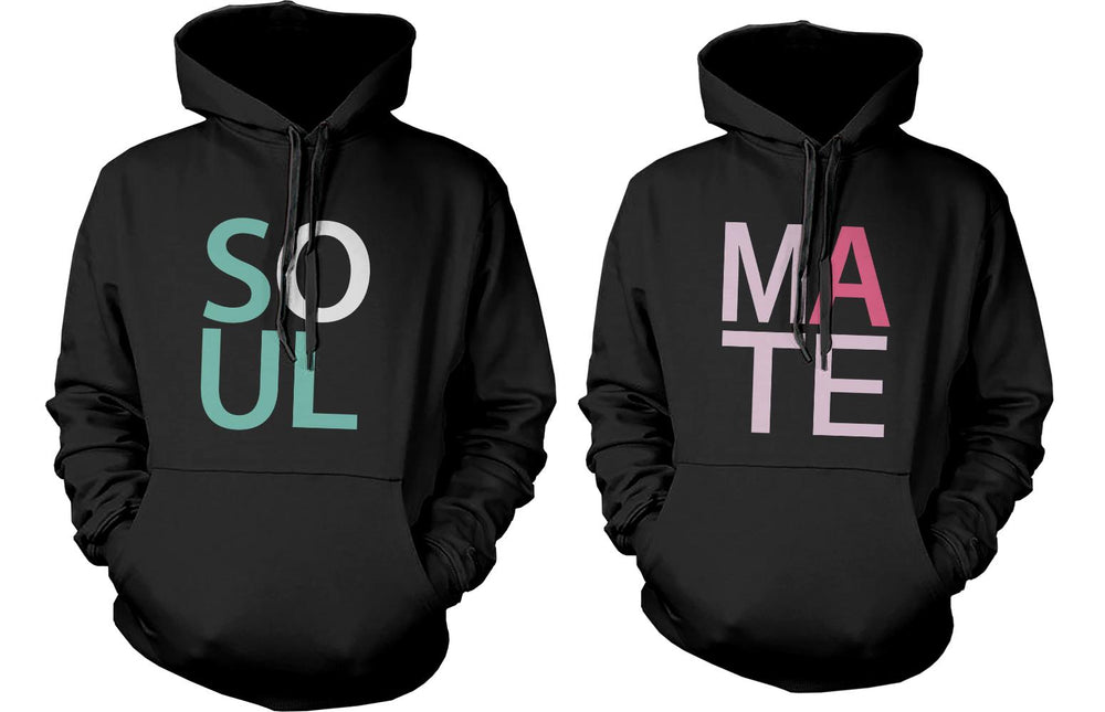 Soul Mate Cute Matching Couple Hoodies Great Gift Idea for Couples