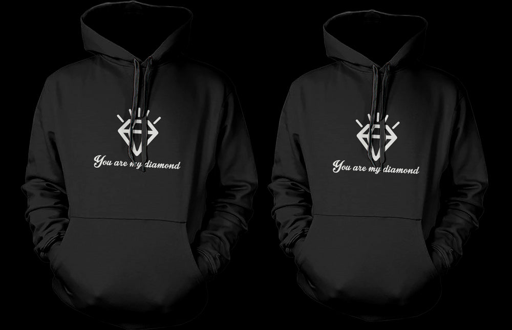 His and Her Couple Outfit You Are My Diamond Matching Hoodies for Couples