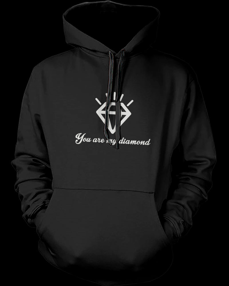 His and Her Couple Outfit You Are My Diamond Matching Hoodies for Couples