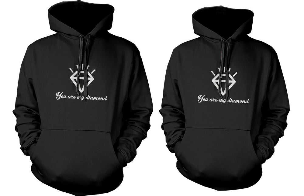 His and Her Couple Outfit You Are My Diamond Matching Hoodies for Couples