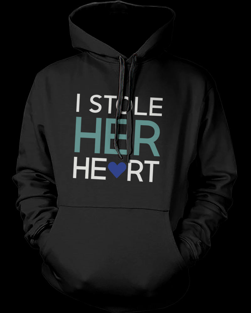 Stealing Hearts Romantic Couple Hoodies His and Her Matching Outfit