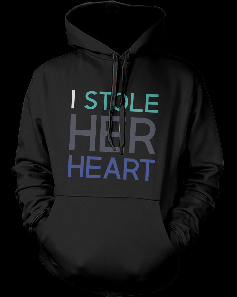 I Stole Her Heart, So I'm Stealing His Last Name Matching Couple Hoodies