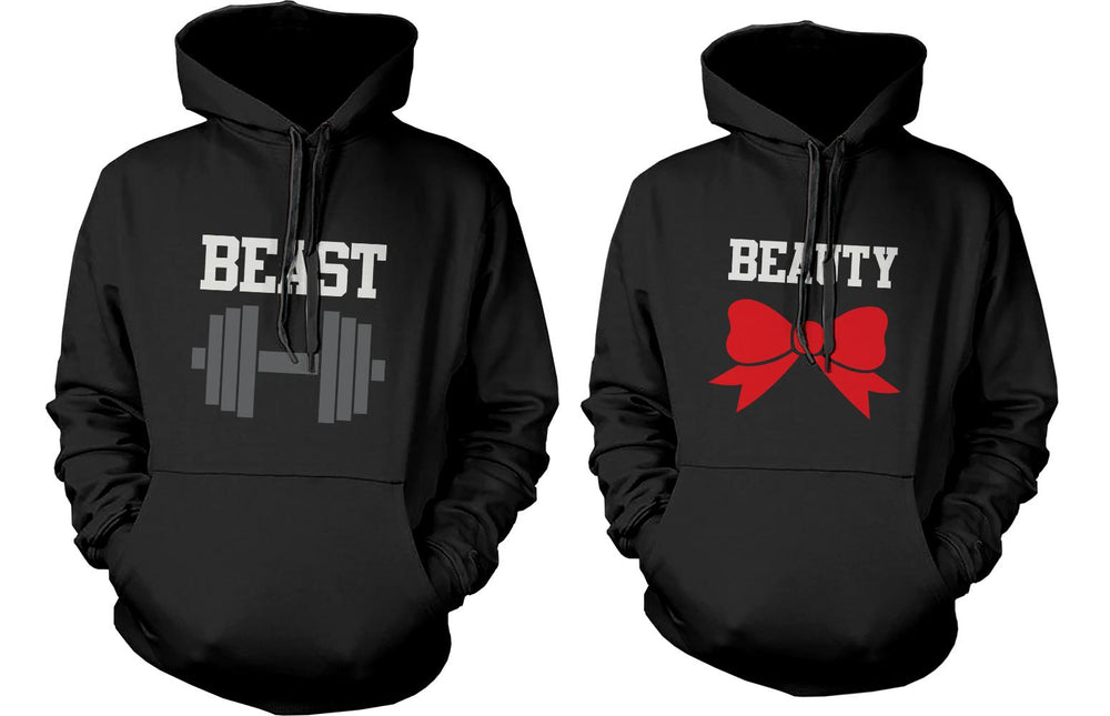 Beauty and Beast Couples Hoodies Cute His and Her Matching Outfit