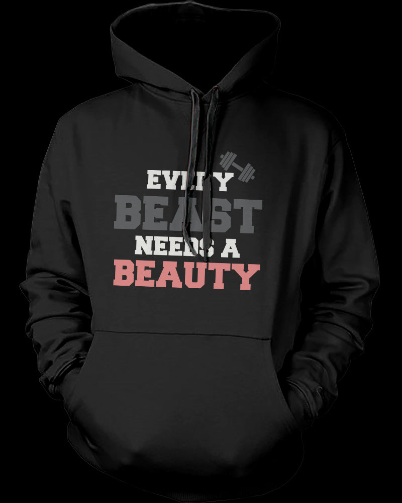 Beauty and Beast Need Each Other Couple Hoodies Cute Matching Outfit