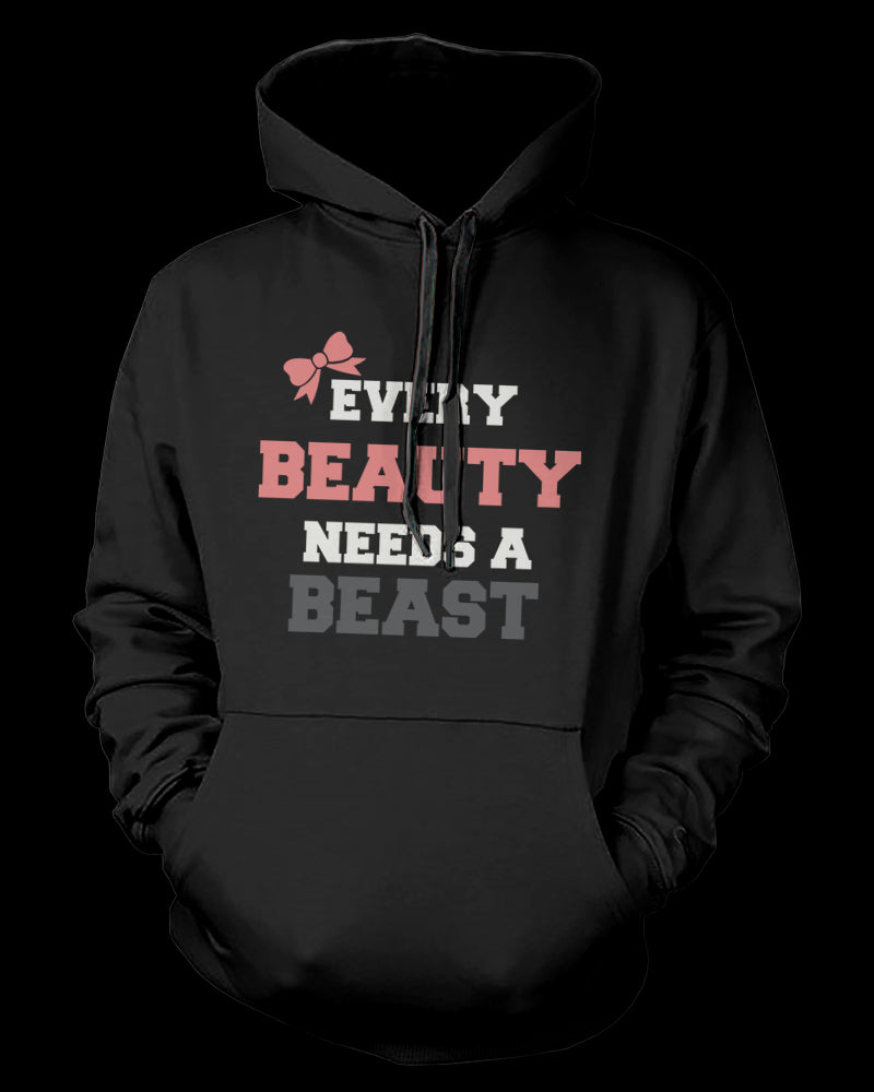 Beauty and Beast Need Each Other Couple Hoodies Cute Matching Outfit