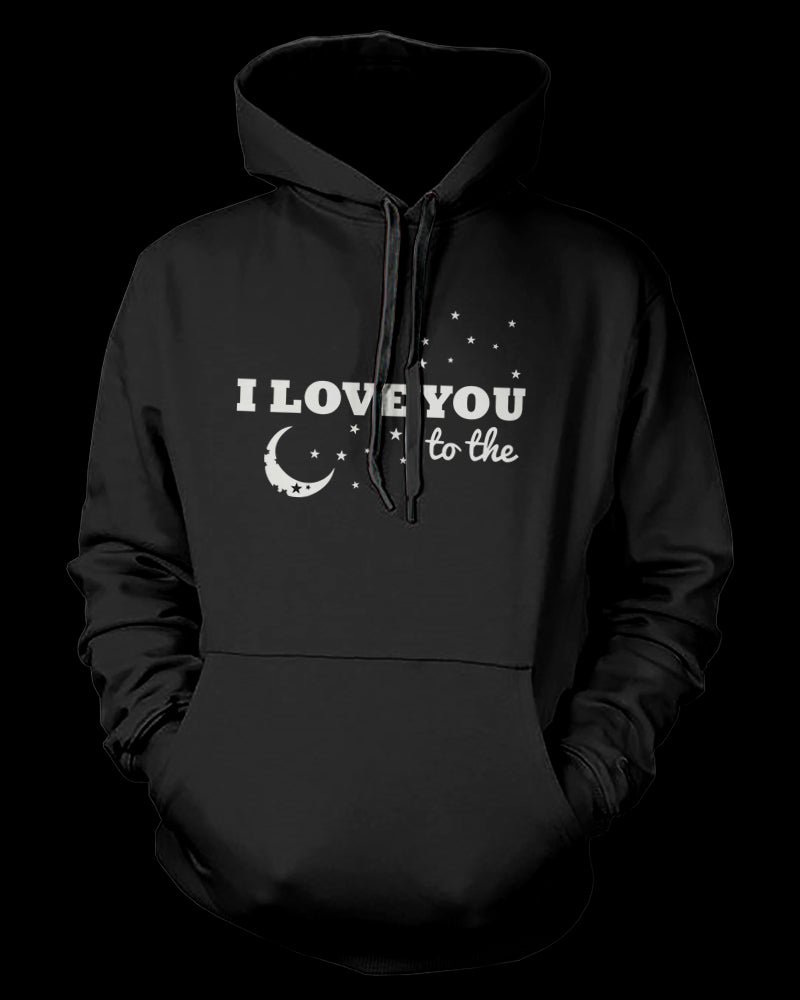 I Love You to the Moon and Back Couple Hoodies Matching Outfit for Couples