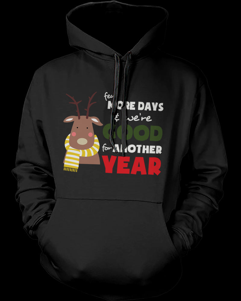 Mr and Mrs Rudolph Couple Matching Outfit Cute X-Mas Couple Hoodies