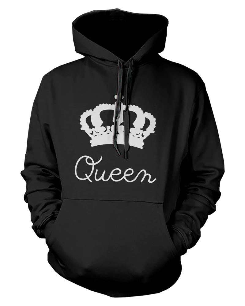 King and Queen Crown Couple Hoodies Cute Matching Outfit for Couples