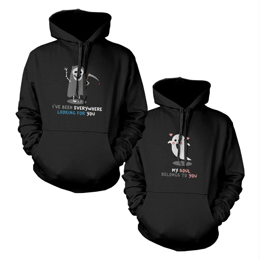 Death Eater And Ghost Couple Hoodies Halloween Hooded Sweatshirts