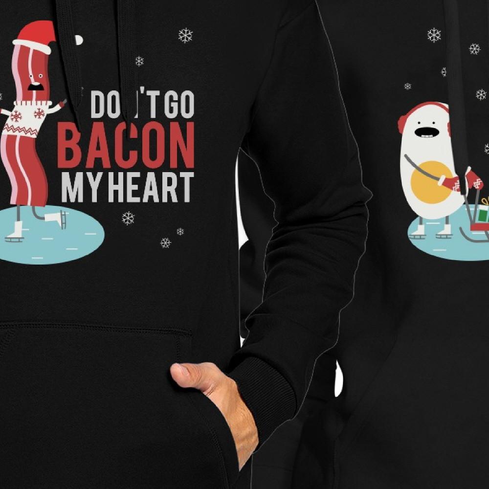 Bacon And Egg Winter Version Couple Hoodies Cute Holiday Gift Ideas