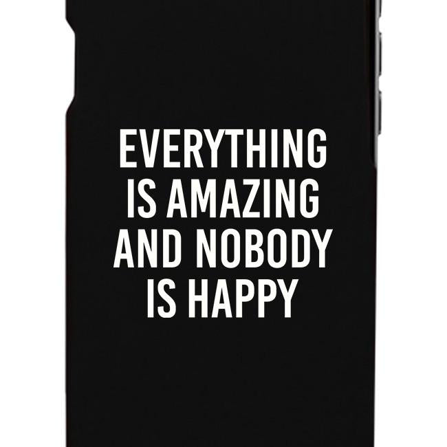 Nobody Happy Black Slim Fit Cute Phone Cases For Apple, Samsung Galaxy, LG, HTC