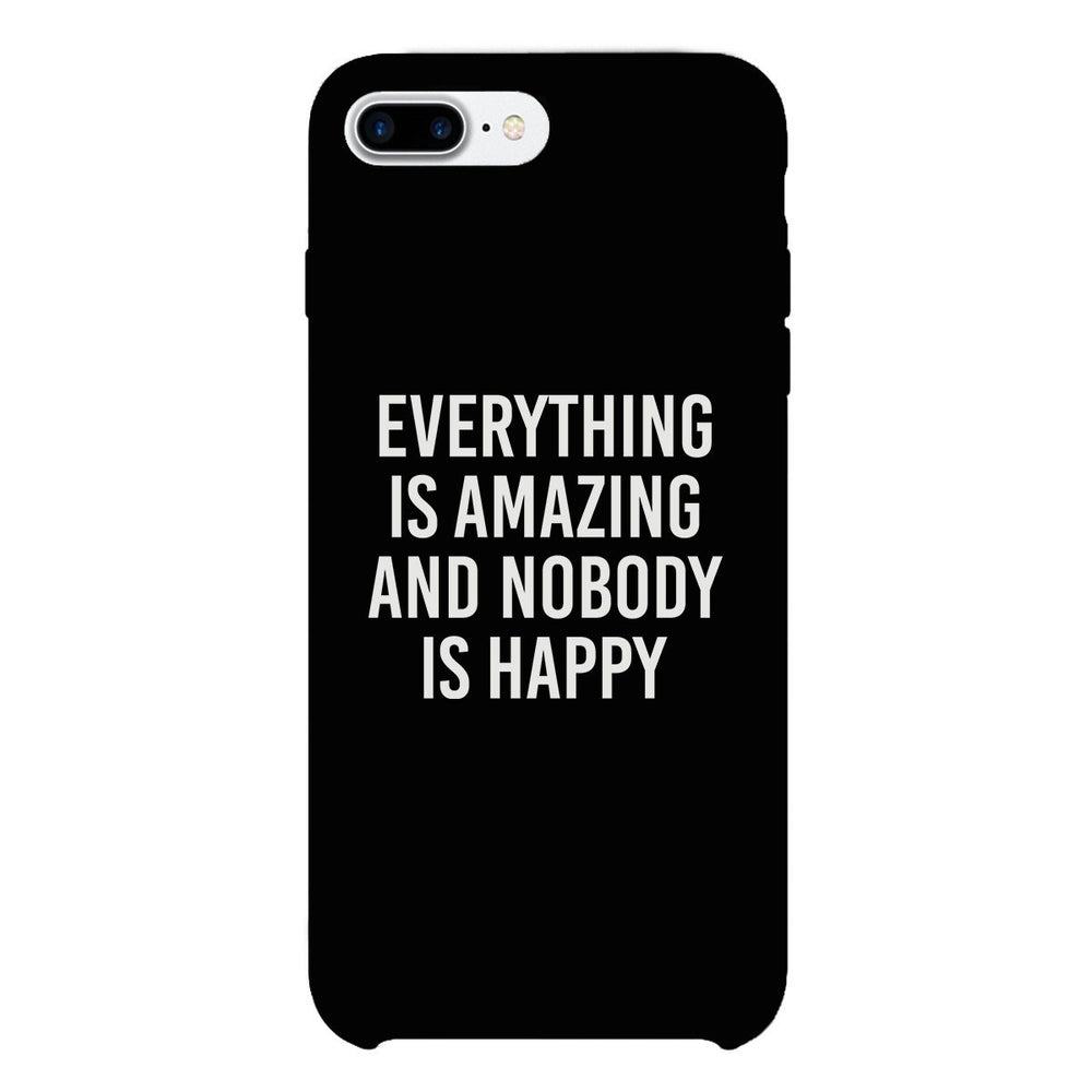 Nobody Happy Black Slim Fit Cute Phone Cases For Apple, Samsung Galaxy, LG, HTC