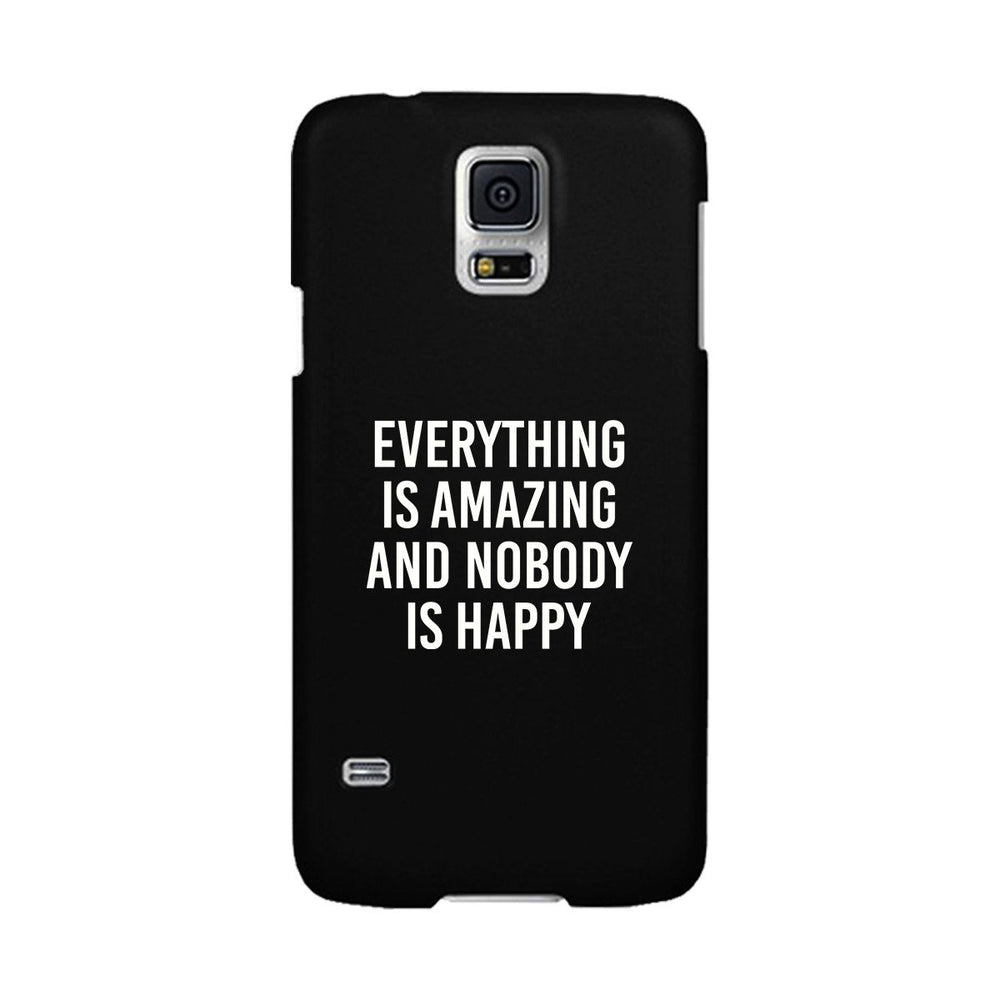 Nobody Happy Black Slim Fit Cute Phone Cases For Apple, Samsung Galaxy, LG, HTC