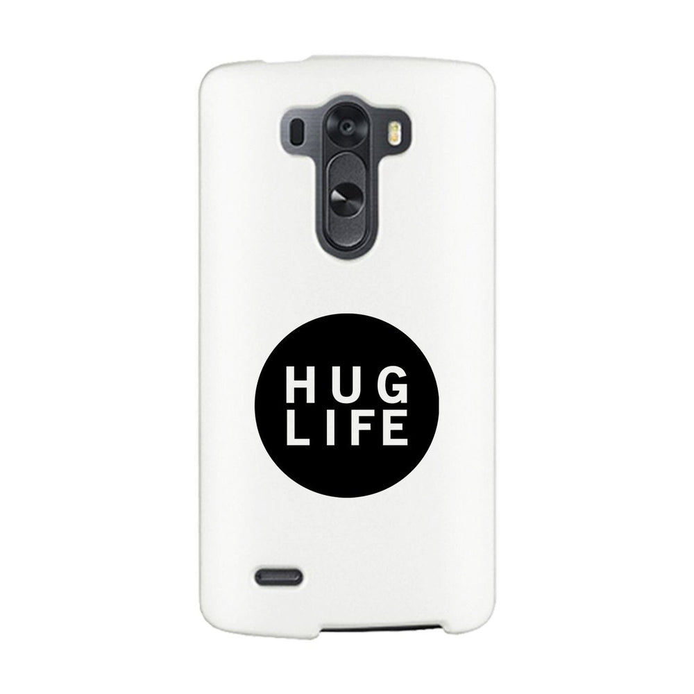 Hug Life Black Sleeveless White Phone Case