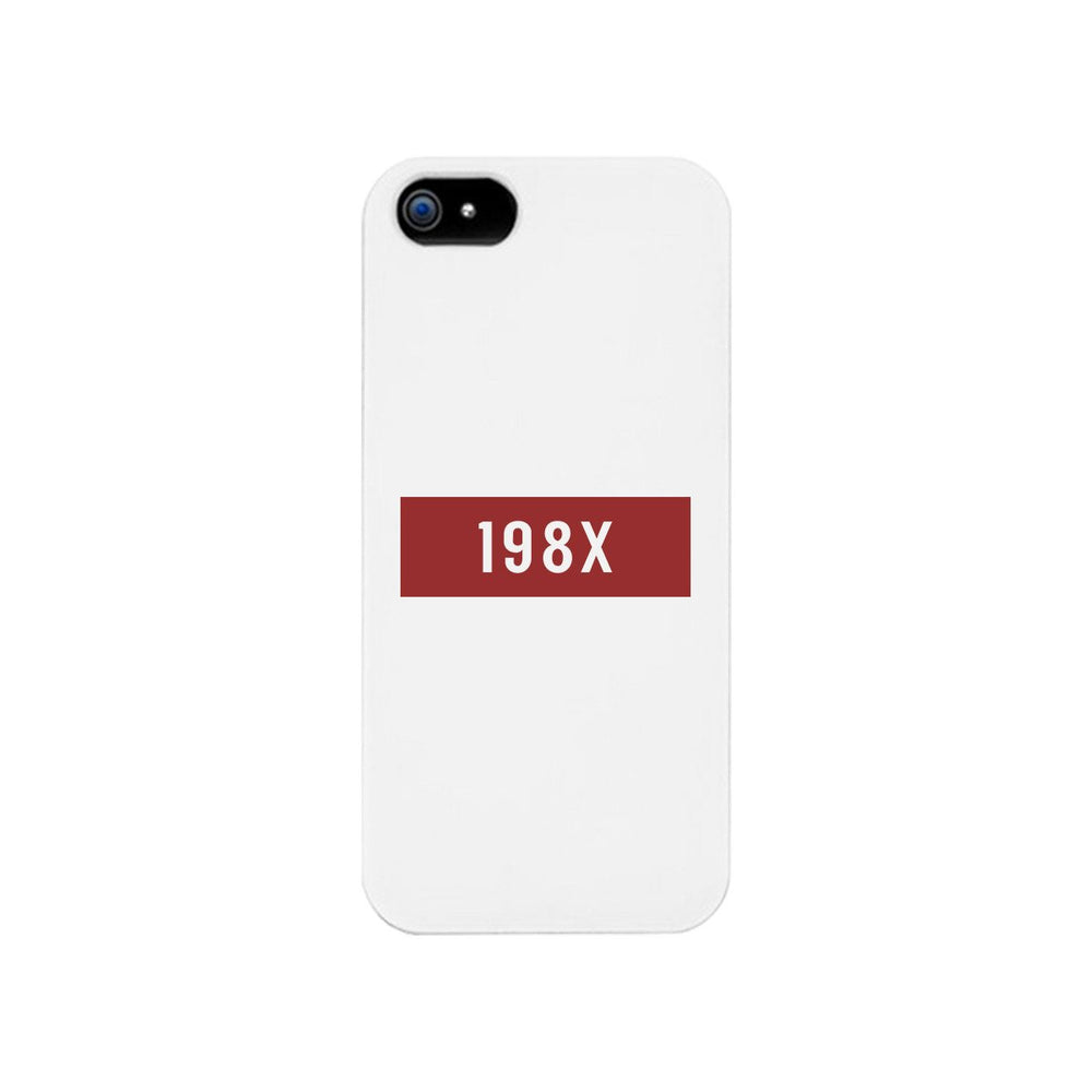 198X Black Cute Phone Case Born in 80s Funny Gift Idea