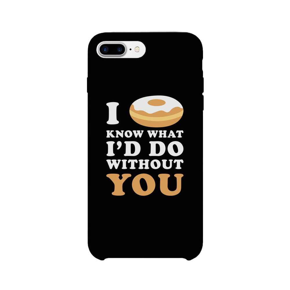 I Doughnut Know Black Phone Case Cute Graphic Design Ultra Slim