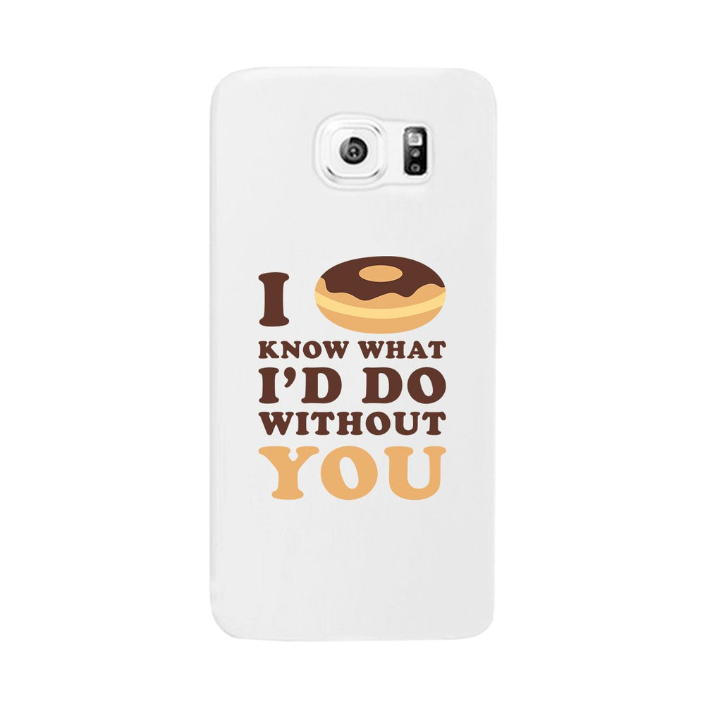 I Doughnut Know Black Phone Case Cute Graphic Design Slim