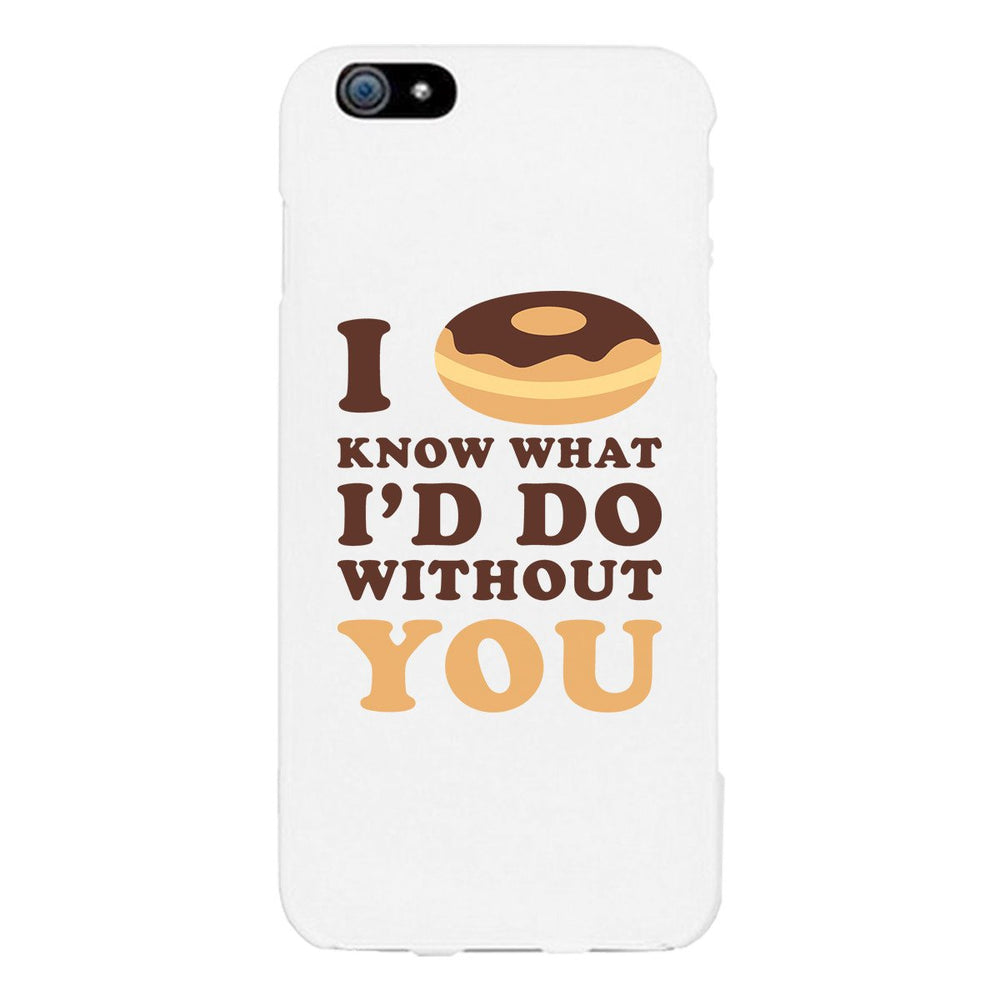 I Doughnut Know Black Phone Case Cute Graphic Design Slim