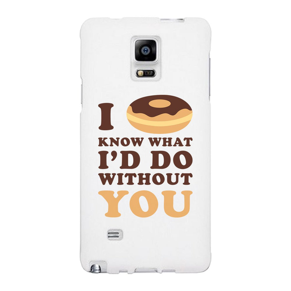 I Doughnut Know Black Phone Case Cute Graphic Design Slim