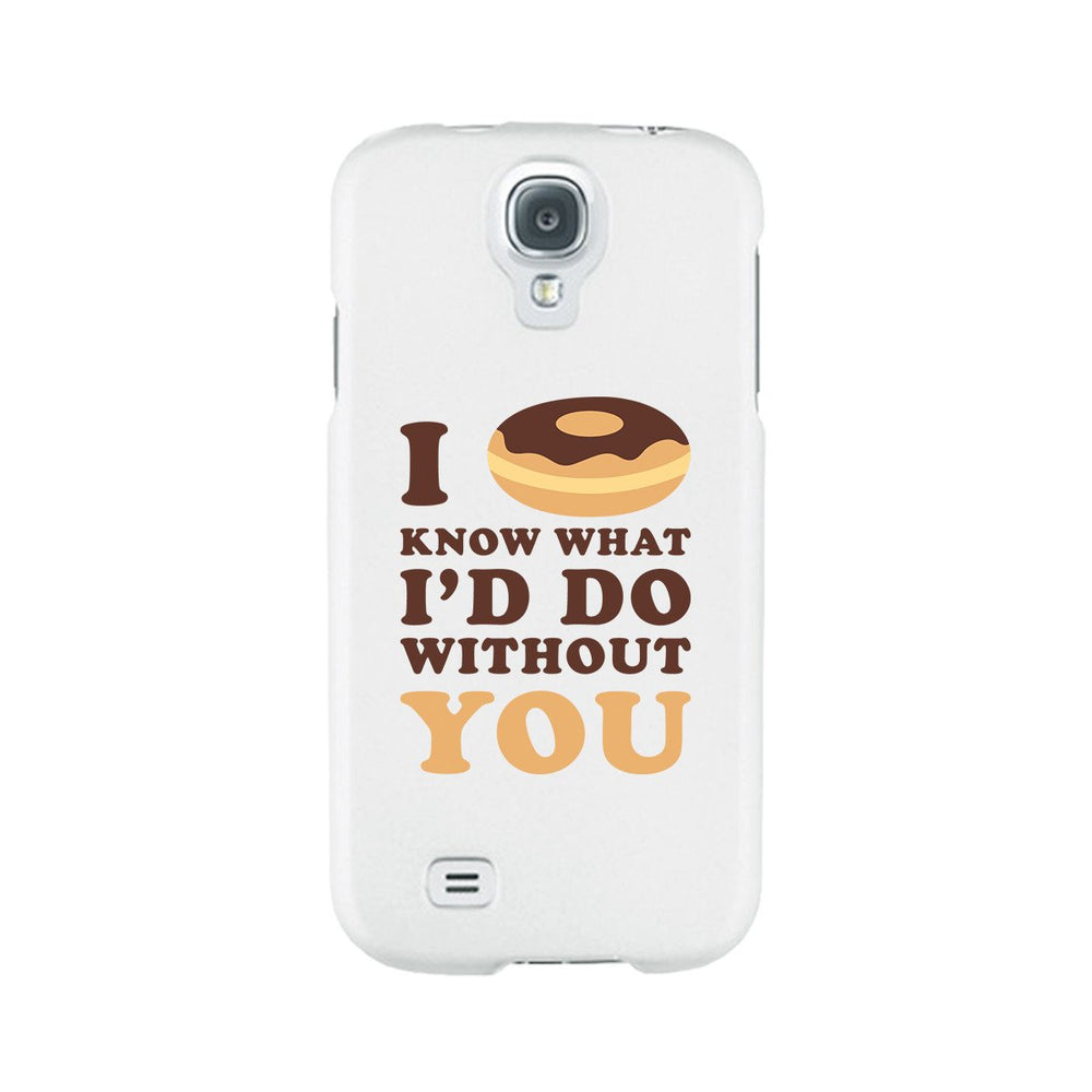 I Doughnut Know Black Phone Case Cute Graphic Design Slim