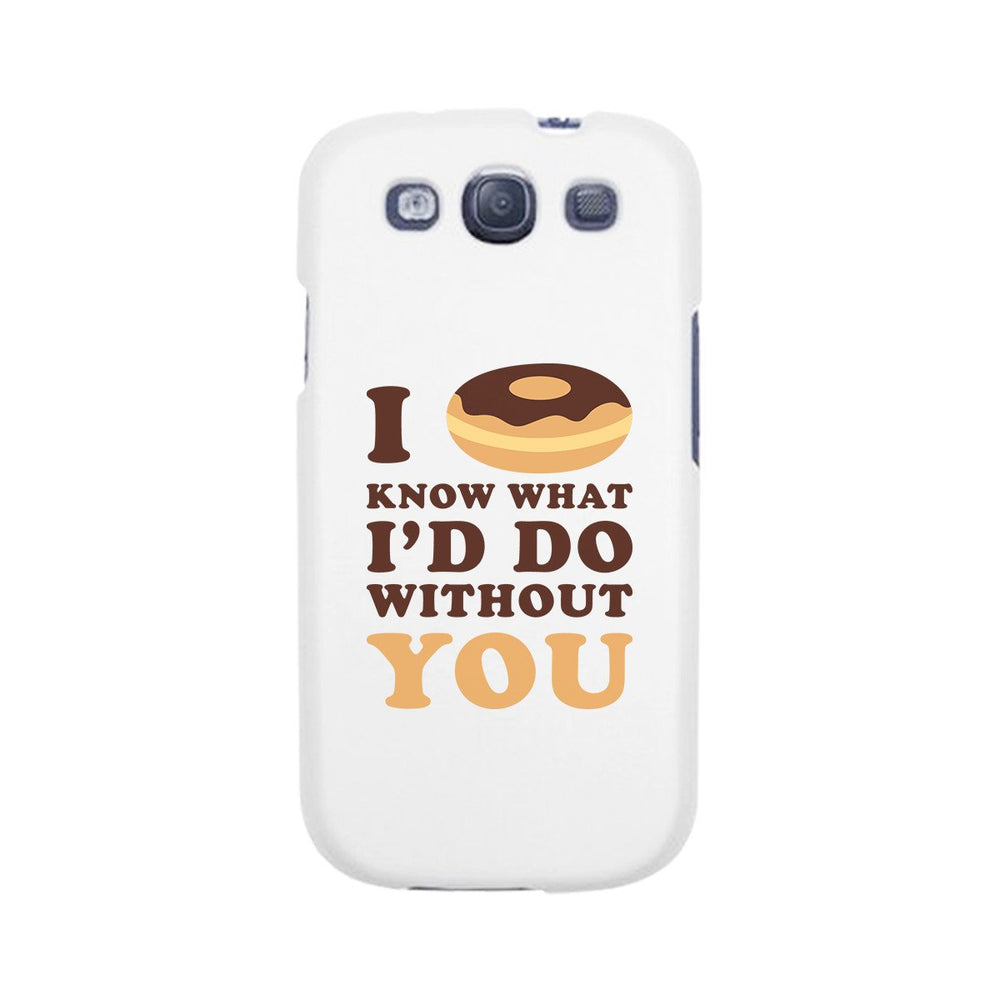 I Doughnut Know Black Phone Case Cute Graphic Design Slim