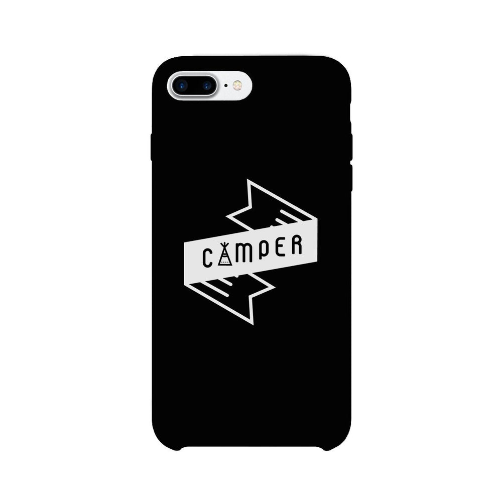 Camper Black Cute Graphic Phone Case Gift Idea For Camping Lover