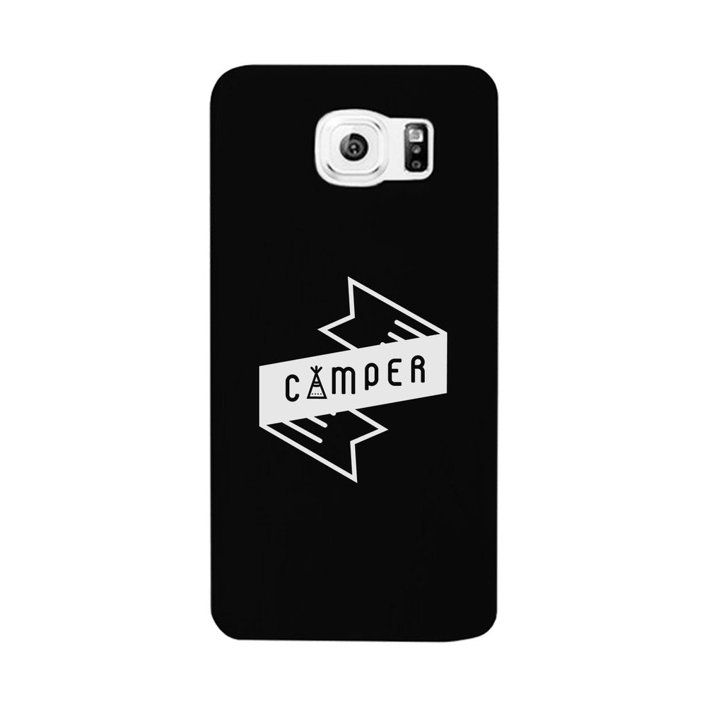 Camper Black Cute Graphic Phone Case Gift Idea For Camping Lover