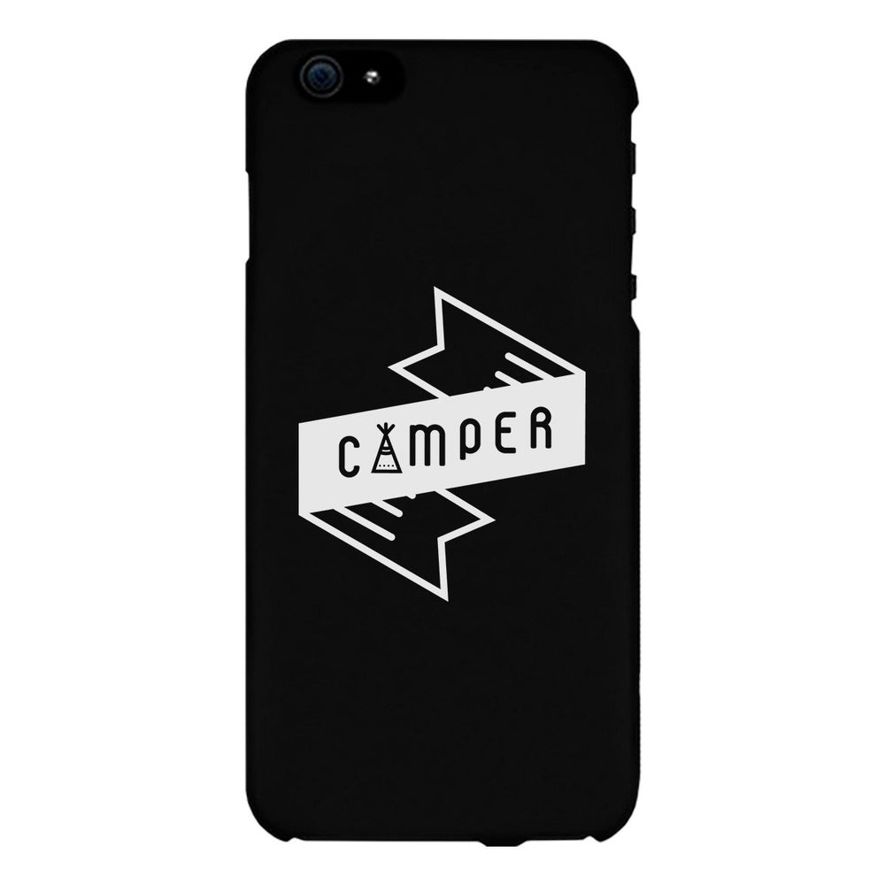 Camper Black Cute Graphic Phone Case Gift Idea For Camping Lover