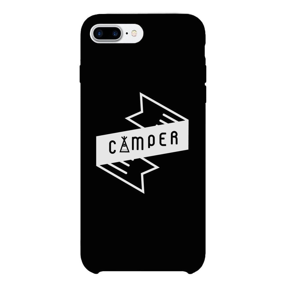 Camper Black Cute Graphic Phone Case Gift Idea For Camping Lover