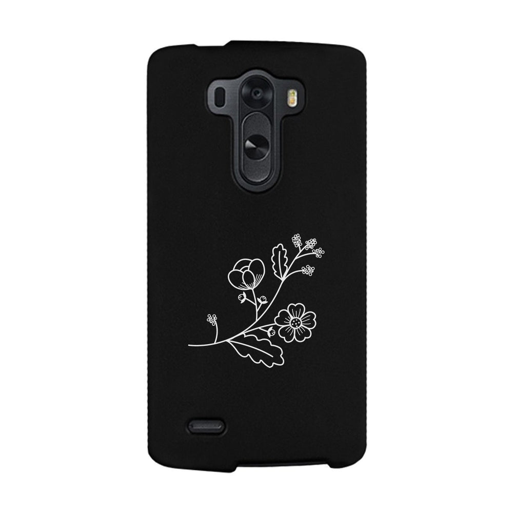 Flower Black Phone Case Unique Design Cute Graphic Phone Case