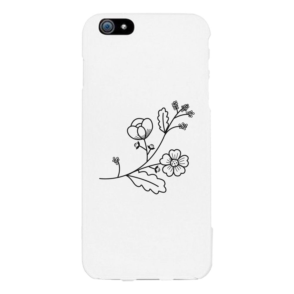 Flower White Phone Case Lovely Graphic Design For Flower Lovers