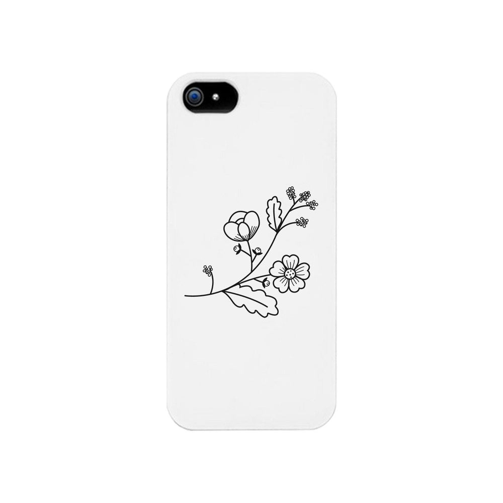 Flower White Phone Case Lovely Graphic Design For Flower Lovers