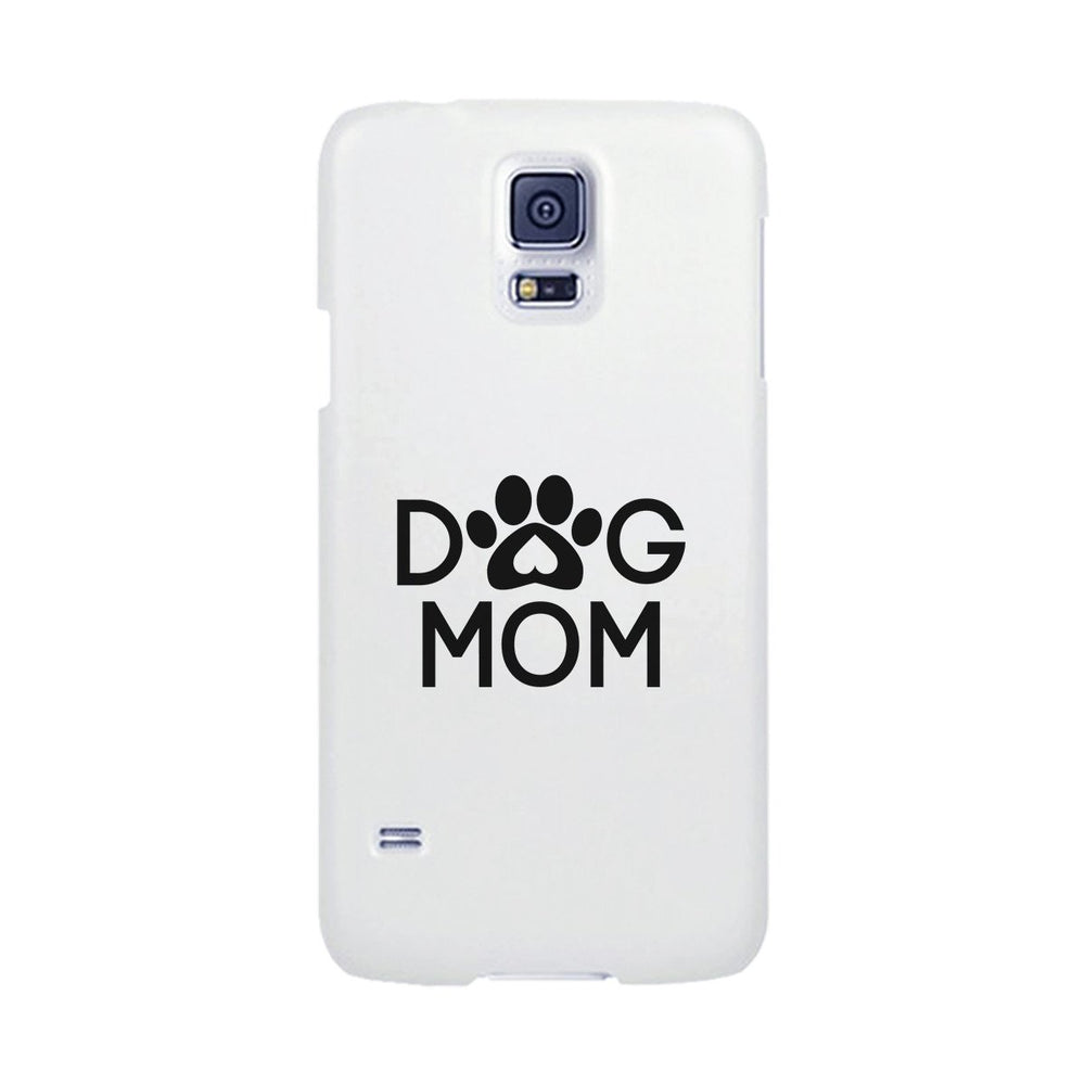 Dog Mom White Phone Case Cute Graphic Rubber Coat For Dog Lovers