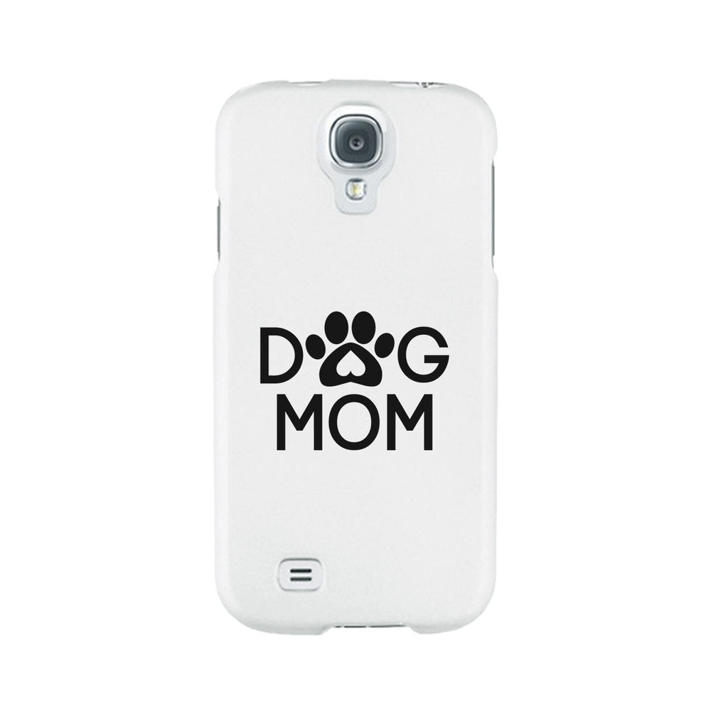 Dog Mom White Phone Case Cute Graphic Rubber Coat For Dog Lovers