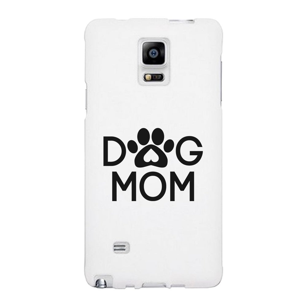 Dog Mom White Phone Case Cute Graphic Rubber Coat For Dog Lovers