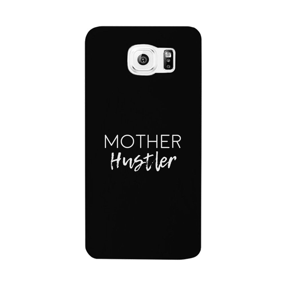 Mother Hustler Black Phone Case Simple Design Rubberized Grip